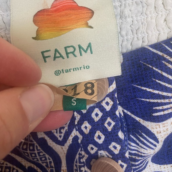 FARM Rio Blue and White Floral Jumpsuit - Size S - Picture 8 of 11